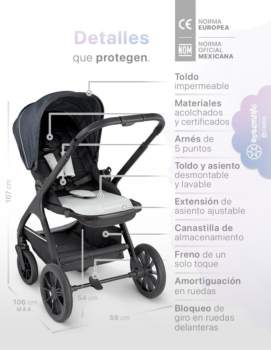 "carriola" reversible ajustable y versátil esquimal sí