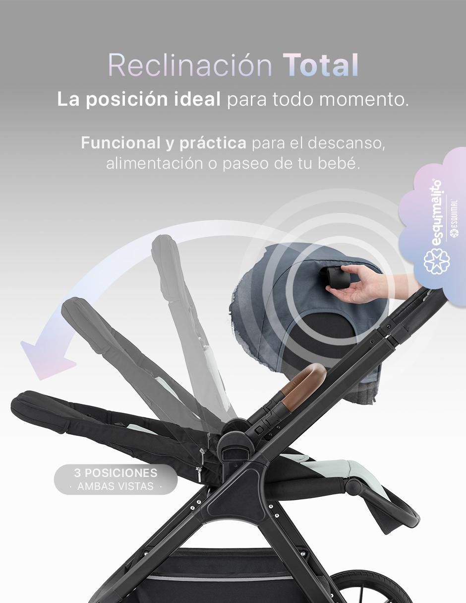 "carriola" reversible ajustable y versátil esquimal sí