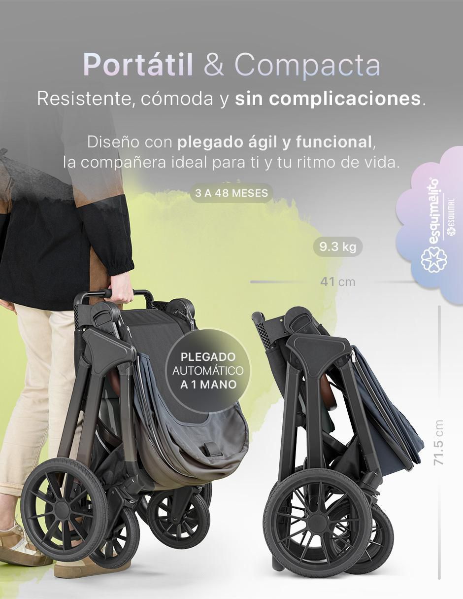 "carriola" reversible ajustable y versátil esquimal sí