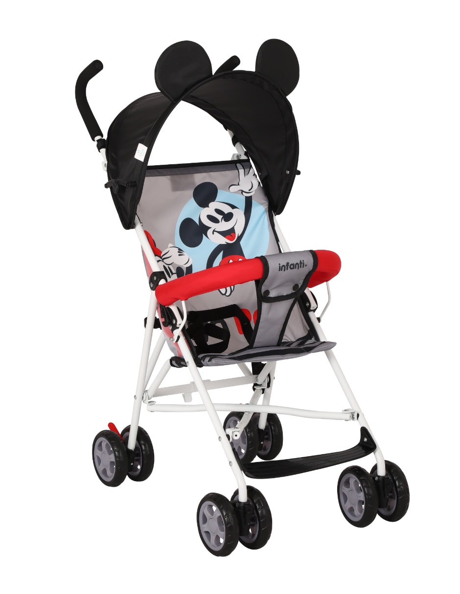Carriola de bastón Mickey y Minnie Mouse plegable