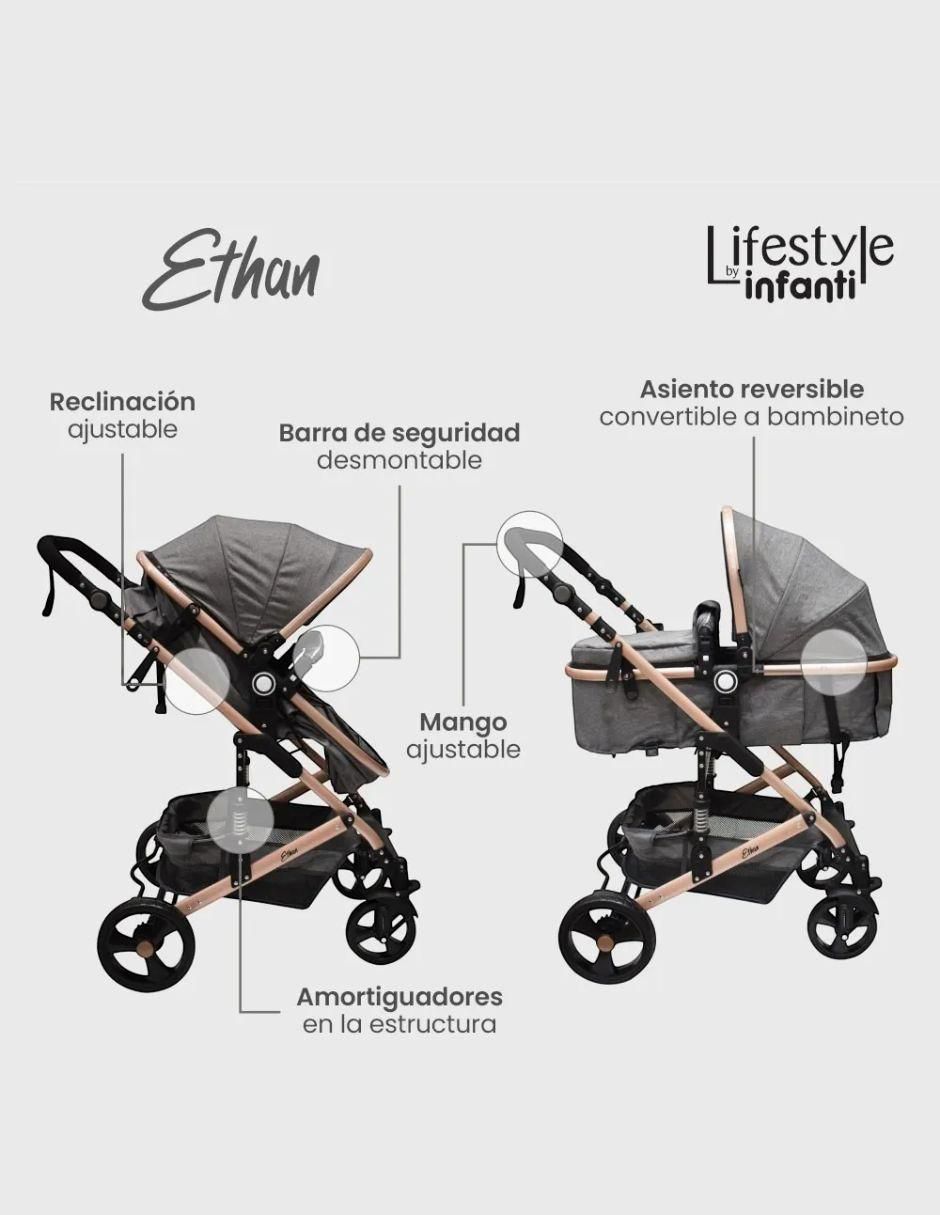Carriola travel system Ethan plegable 4