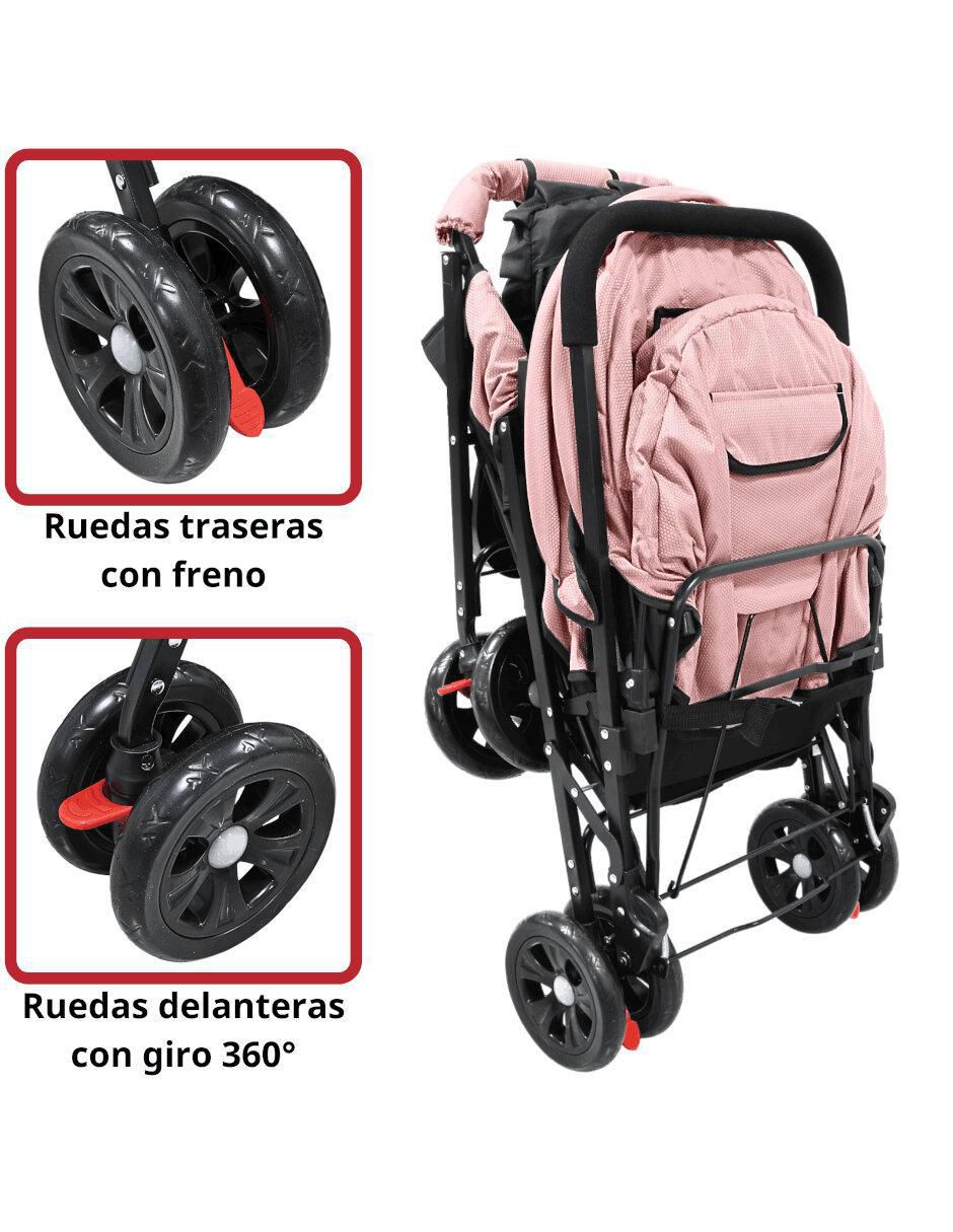 Carriola doble Gemelar plegable 3