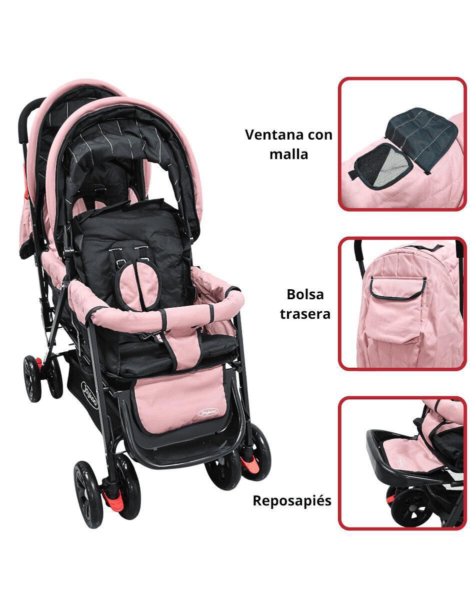 Carriola doble Gemelar plegable 5