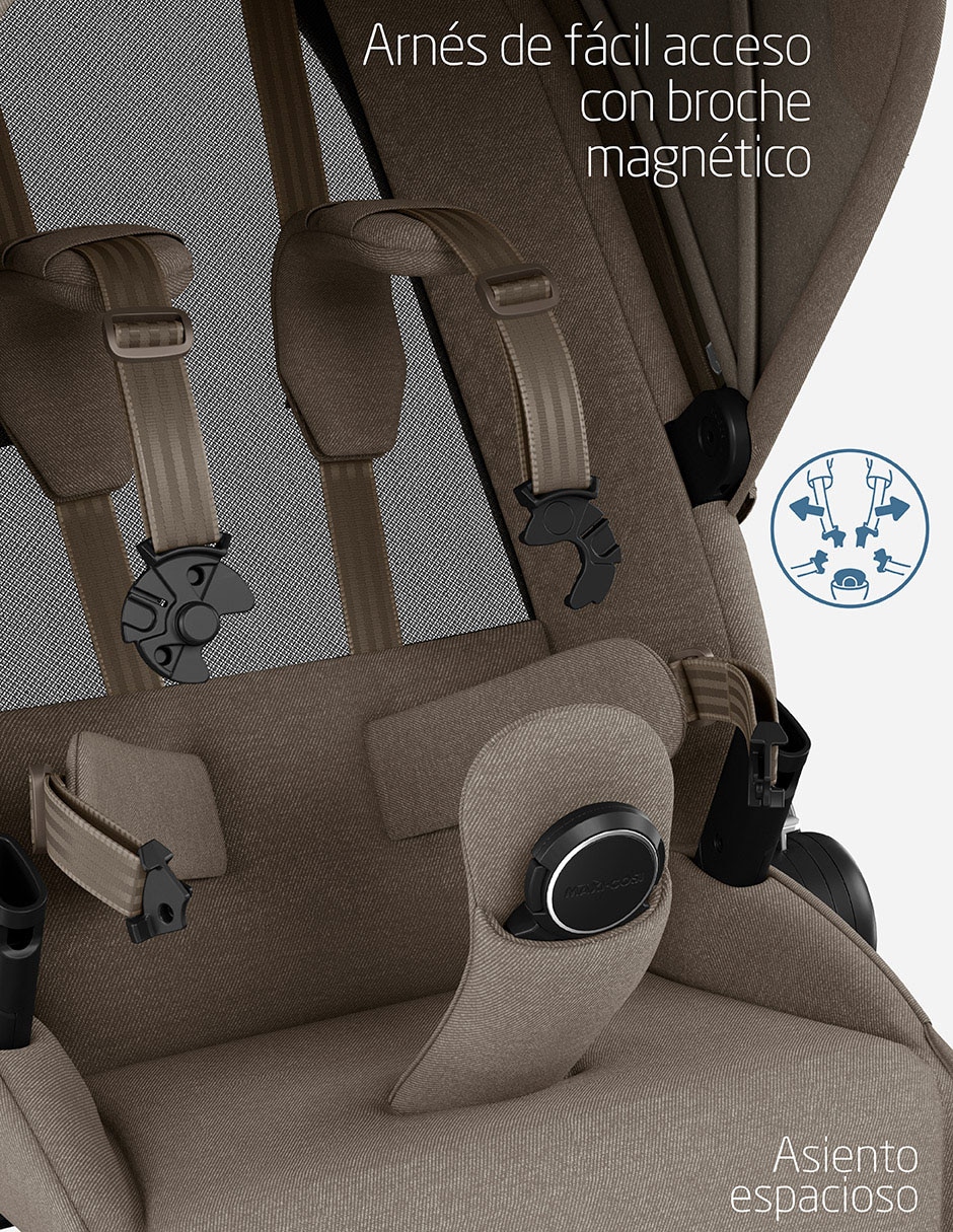 Carriola reversible Fame Twillic Truffle plegable 6