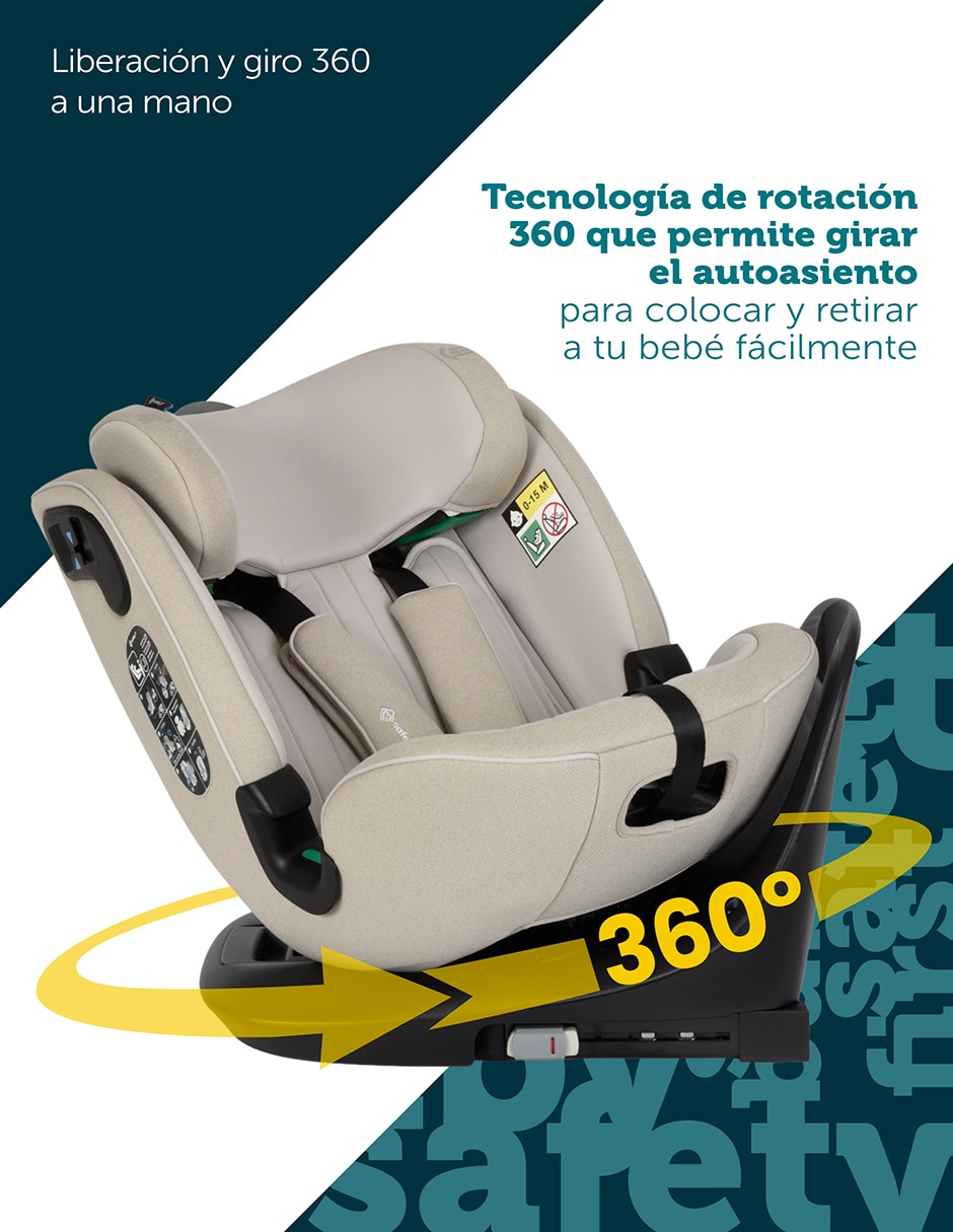 Autoasiento convertible compatible con sistema de anclaje Isofix Grow, Turn and Go 4