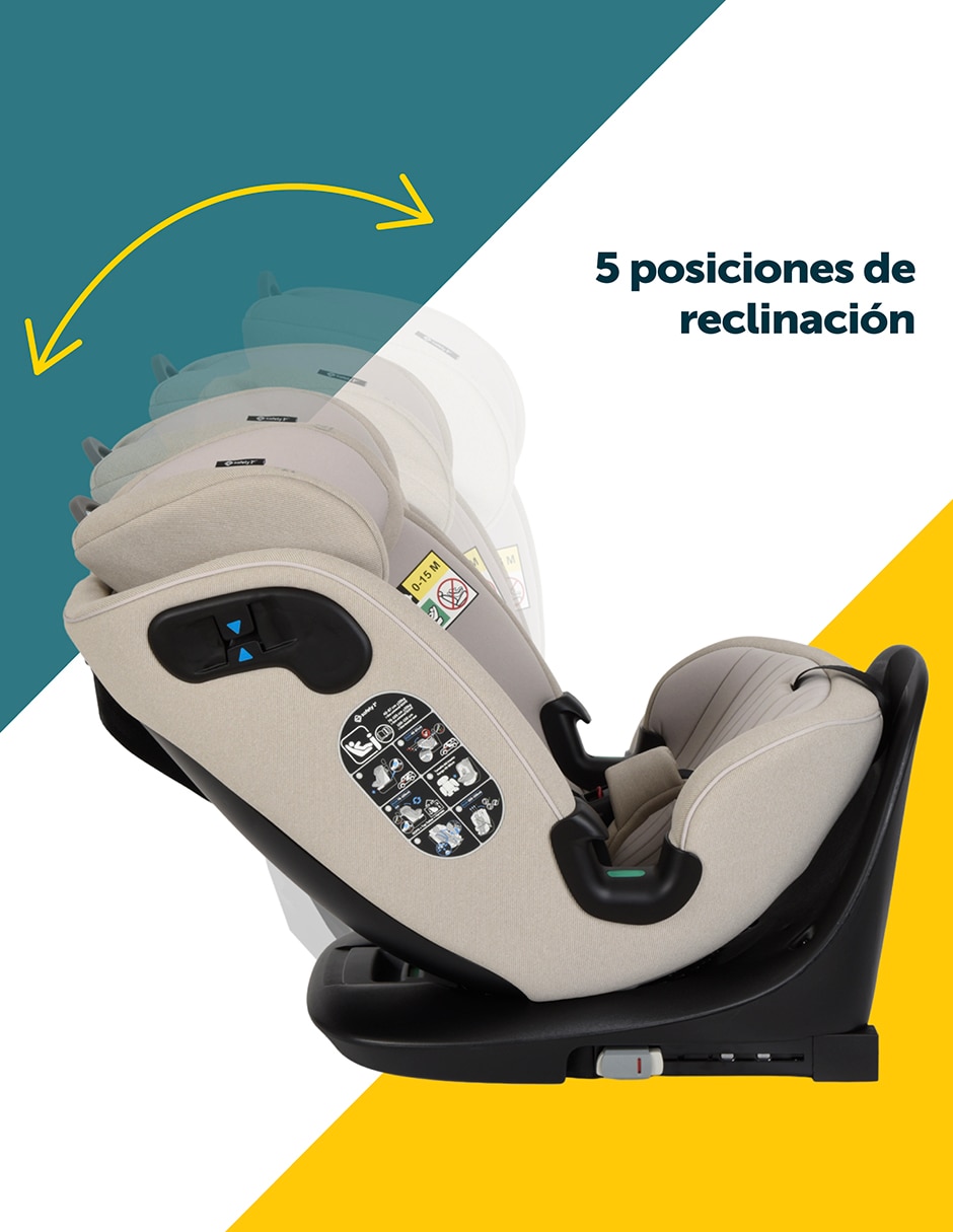 Autoasiento convertible compatible con sistema de anclaje Isofix Grow, Turn and Go 7