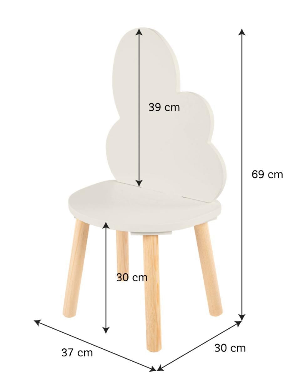Silla 1 "piezas" silla infantil de madera con respaldo en forma de nube 7 acabados mate duduk "de" mdf
